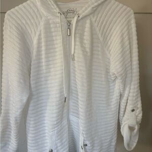 Style & Co. Sport Ivory Hooded Jacket